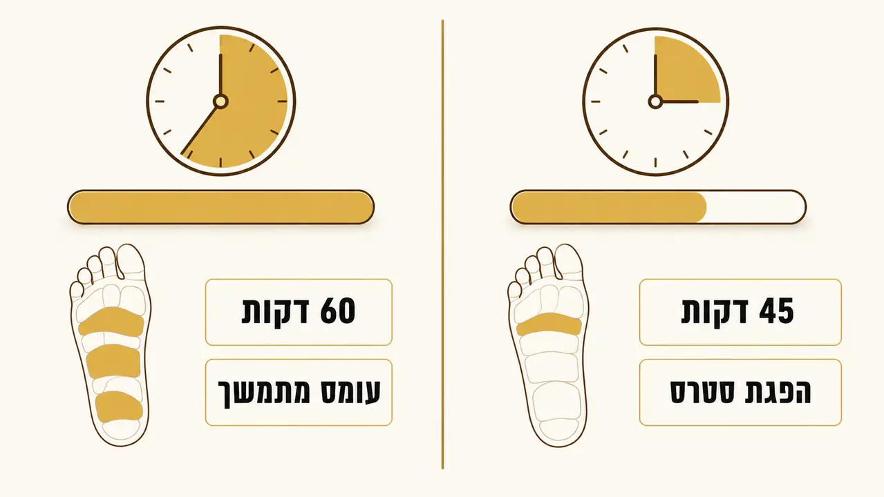 כמה זמן נמשך טיפול רפלקסולוגיה ומה מומלץ לבחור