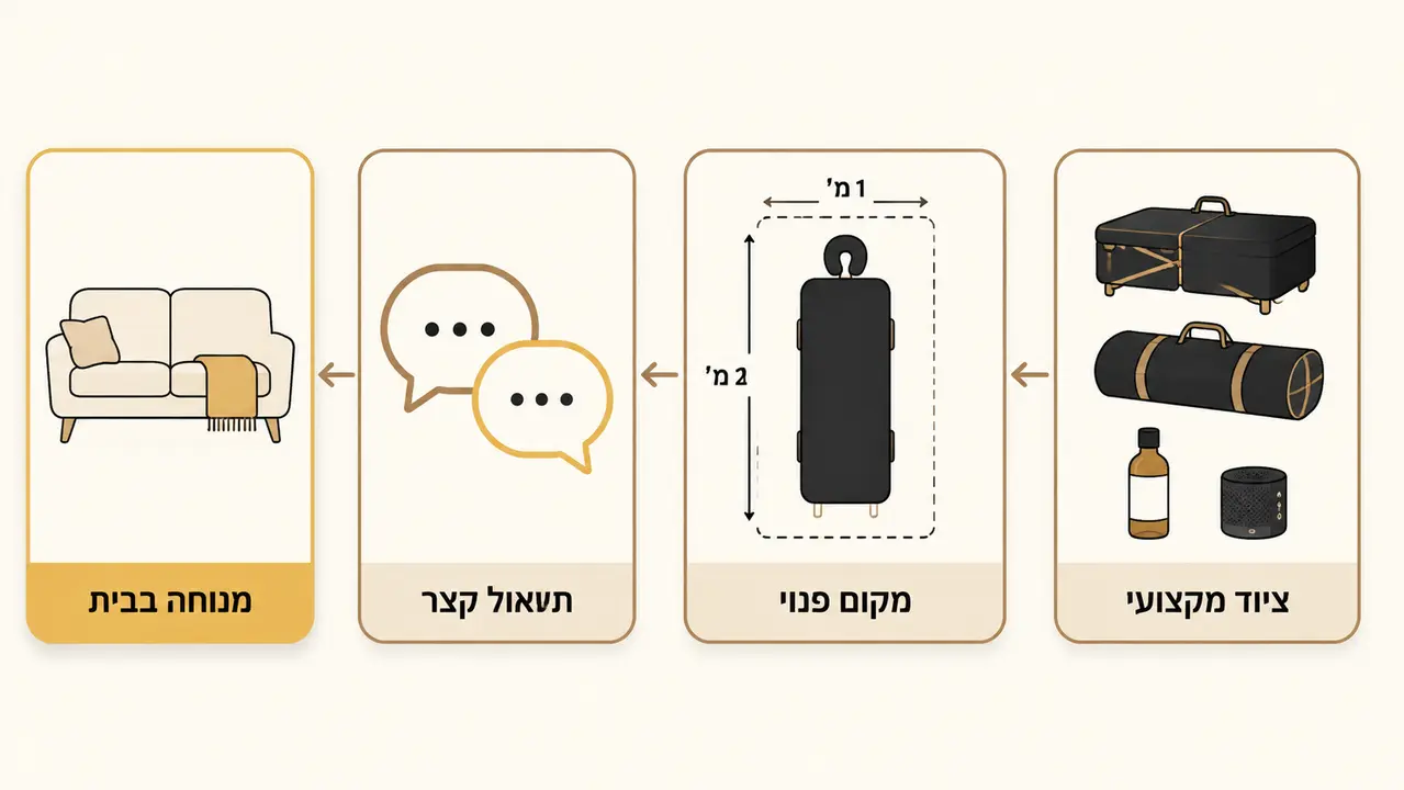 איך מתבצע עיסוי רפואי עד הבית ולמה זה הפתרון המושלם